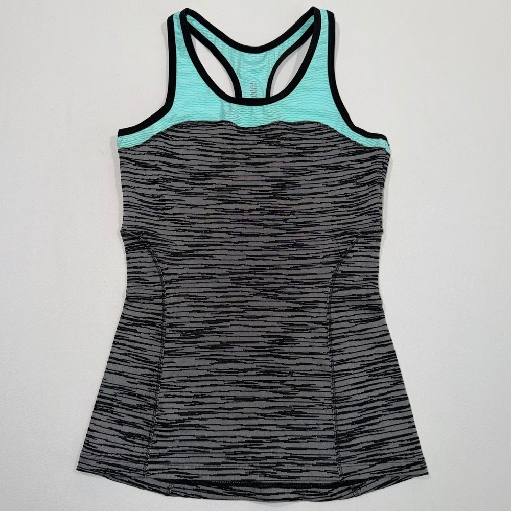 Pearl Izumi Tank Top Womens XS Mint Grey Space Dye Cycling Running‎ Athleisure